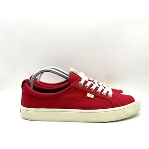 Cariuma Shoes Men Size 10.5 Low Red Canvas Women Size 12 Sneakers 100103R01M